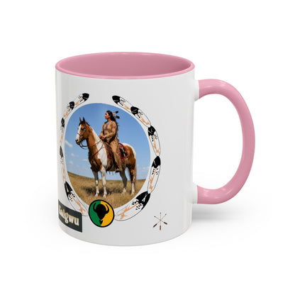 Kiowa Native Horse Photo Mug — Western Indigenous Pride Coffee Cup (11oz/15oz)