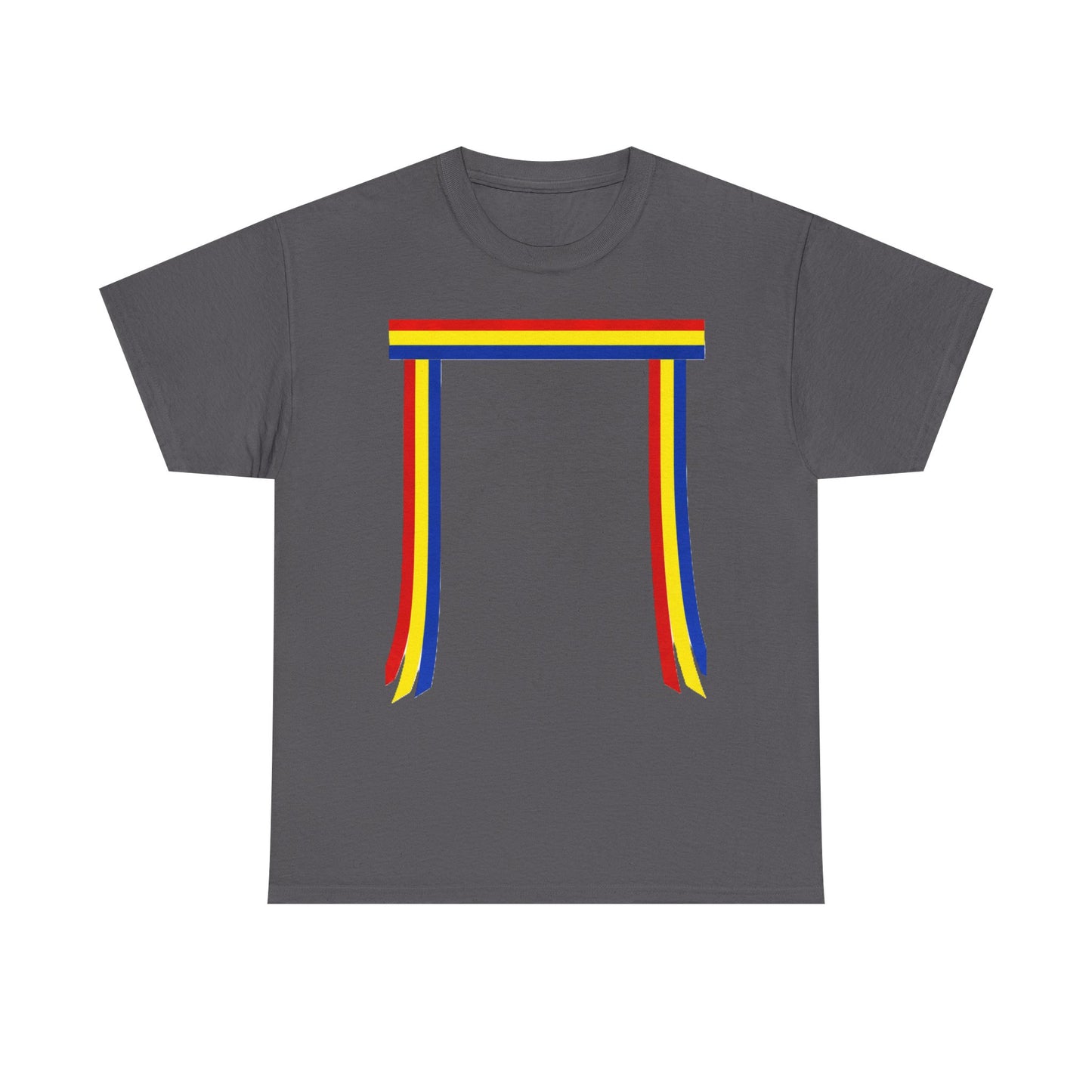 Ribbon & Arrows T‑Shirt — Minimal Tribal Ribbon Front with Crossed Arrows Back