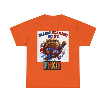 Turkey Superhero "It's a Bird! It's a Plane! No It's" with Arrow Back Print