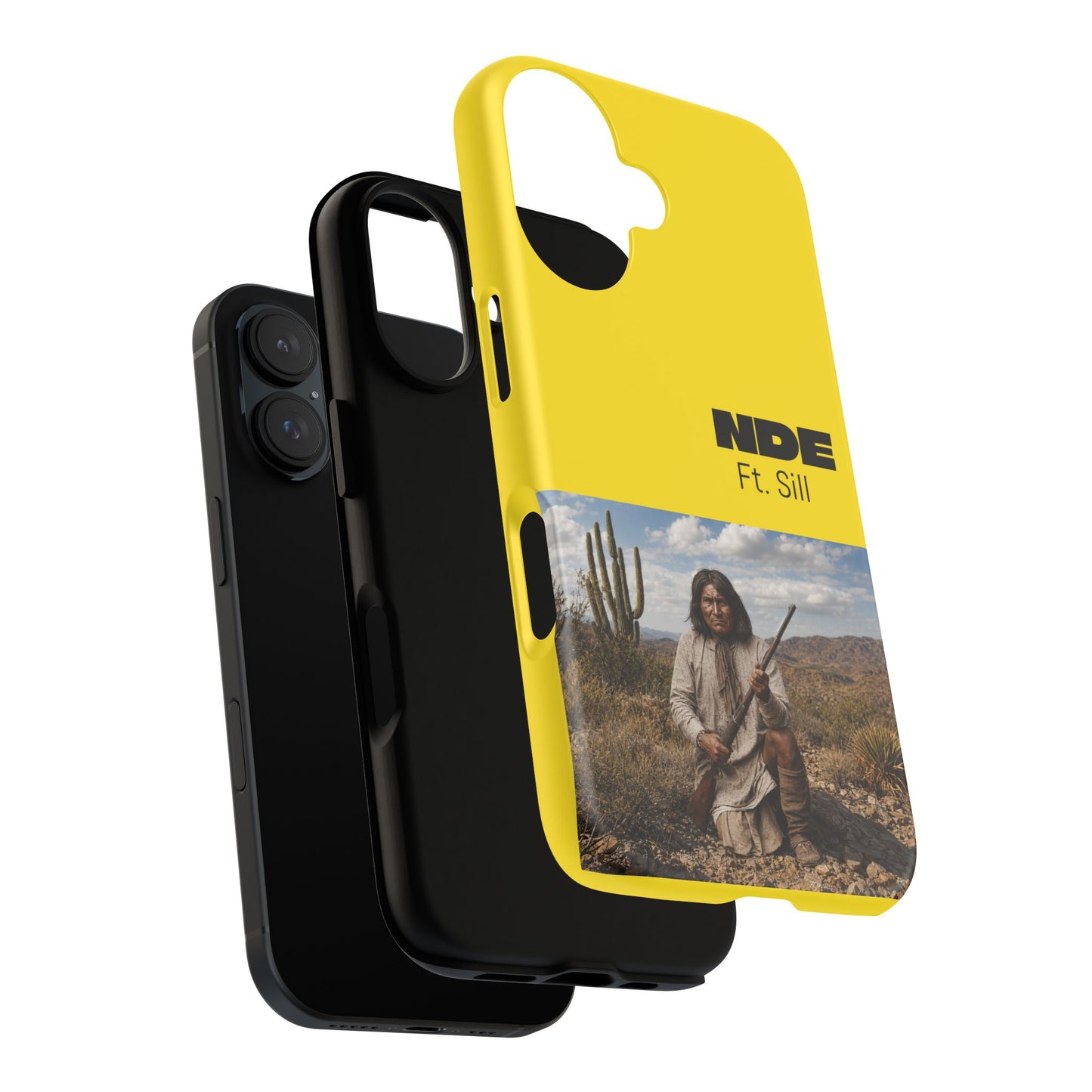 Ft. Sill Phone Case — Yellow ‘NDE Ft. Sill’ Desert Photo Protective Cover