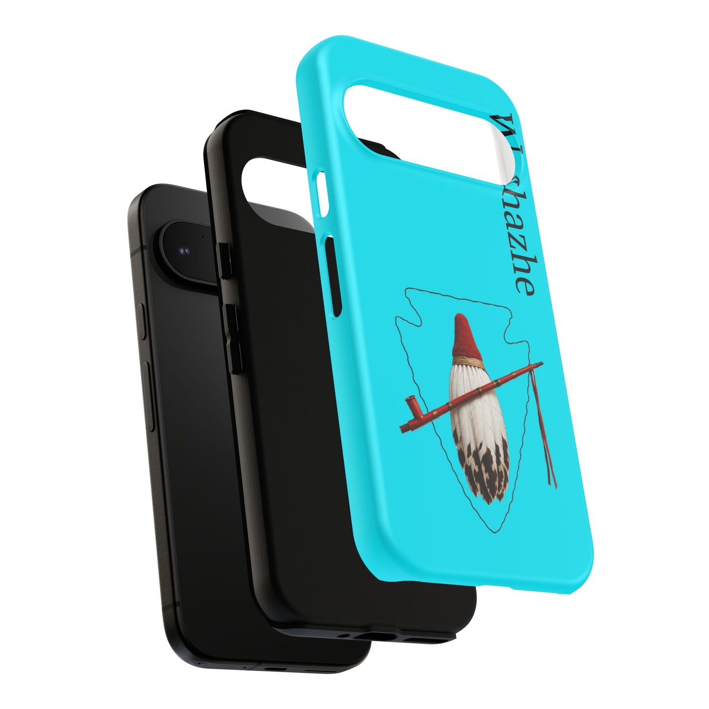 Osage Phone Case — Wazhahze Tribal Shield Design (Native Feather & Tomahawk)