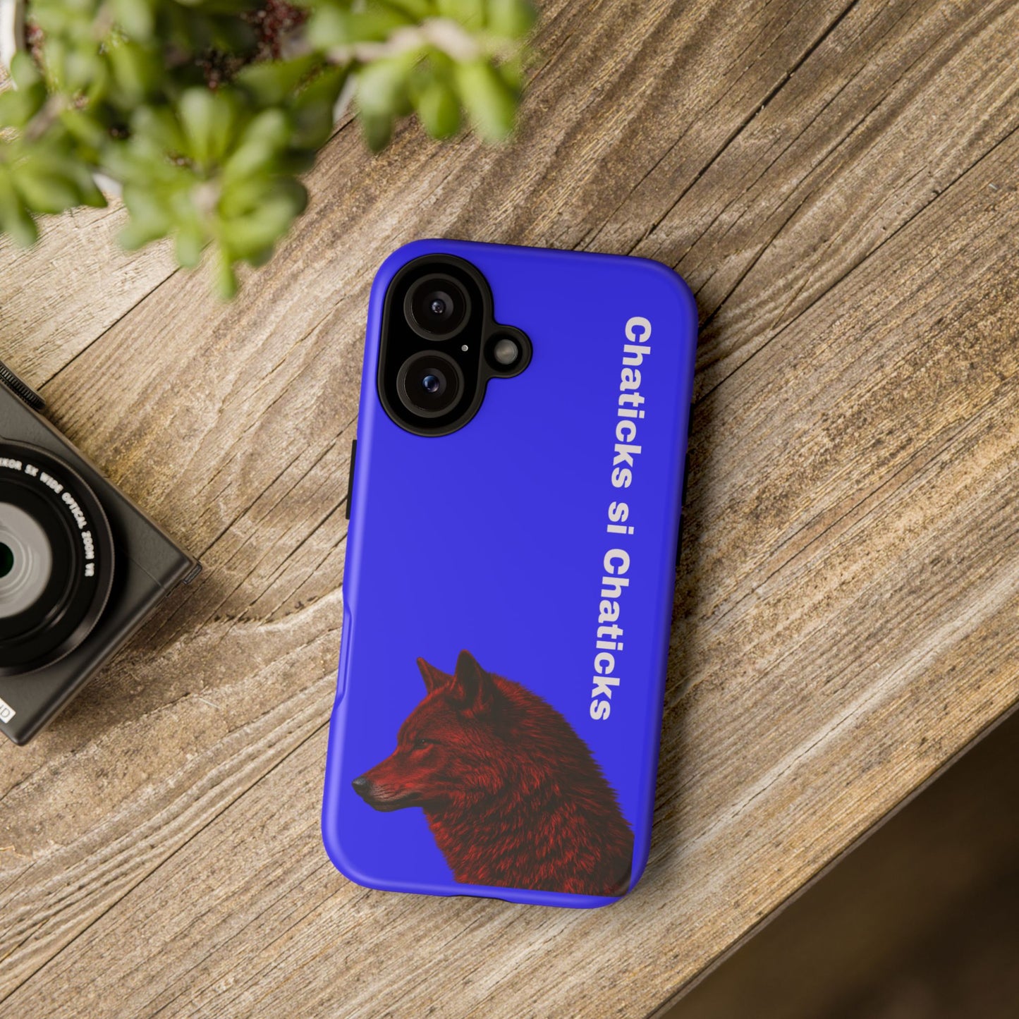 Pawnee Phone Case — Blue 'Chaticks si Chaticks' Wolf Logo Tough Case
