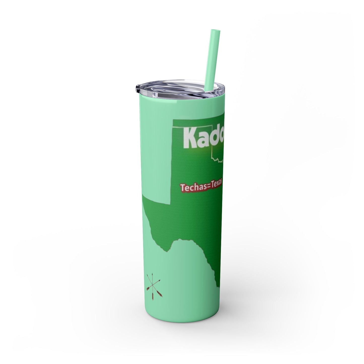 Caddo Kadohadoha Texas Map 20oz Skinny Tumbler with Straw