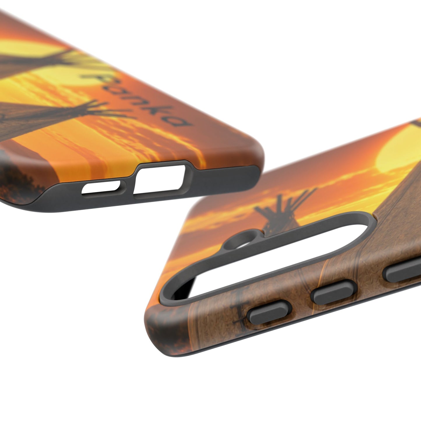 Ponca Sunset Tipi Phone Case — Personalized Native Teepee Landscape