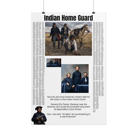 Indian Home Guard Historical Poster – Civil War Native American Tribute Rolled Poster