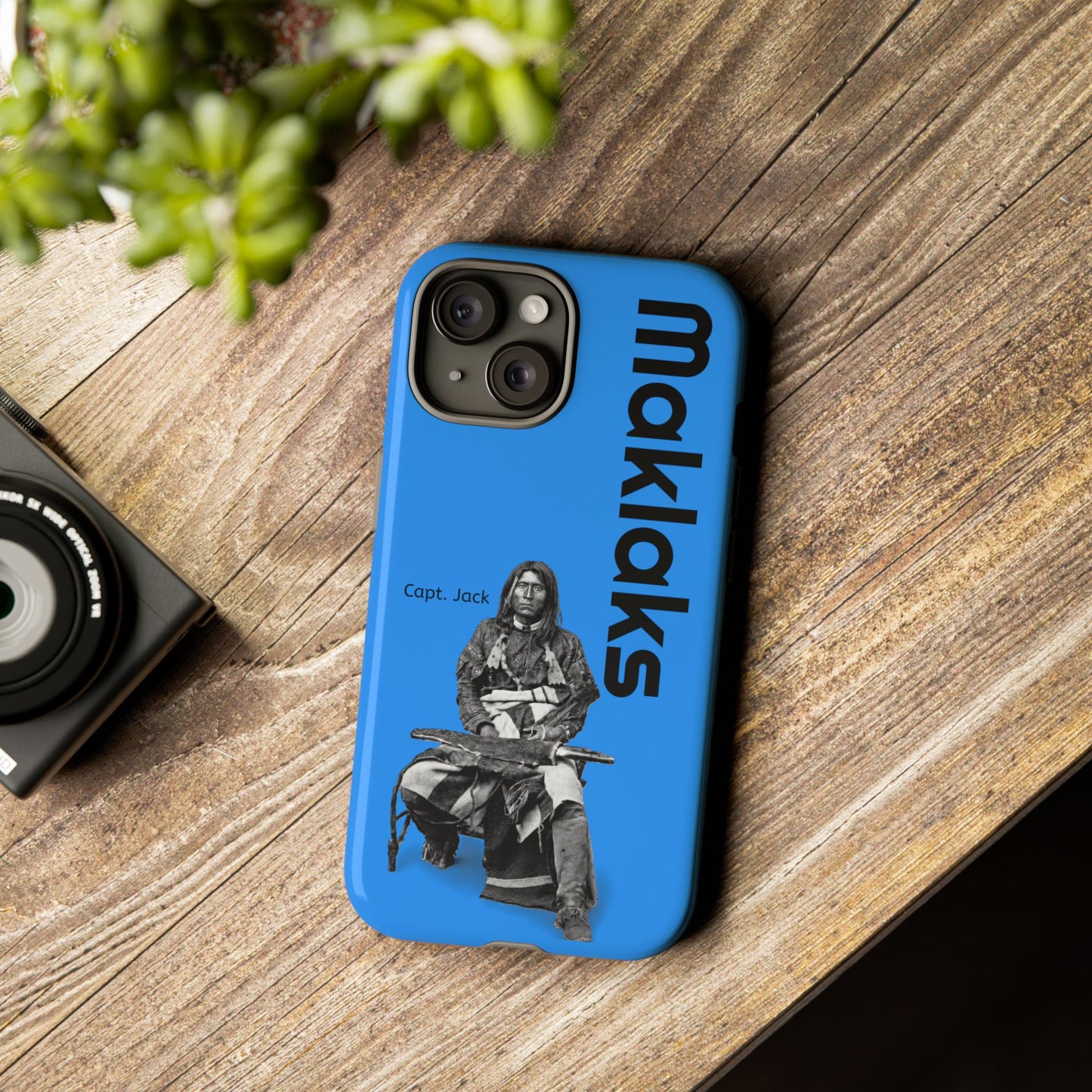 Modoc Blue 'Maklaks' Tough Phone Case with Eagle Drum Design