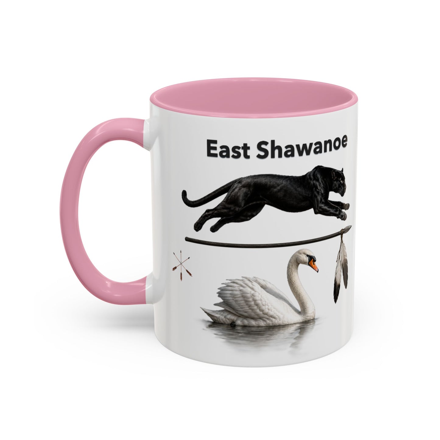 Shawnee East Shawanoe Mascot Panther & Swan Coffee Mug (11oz/15oz)
