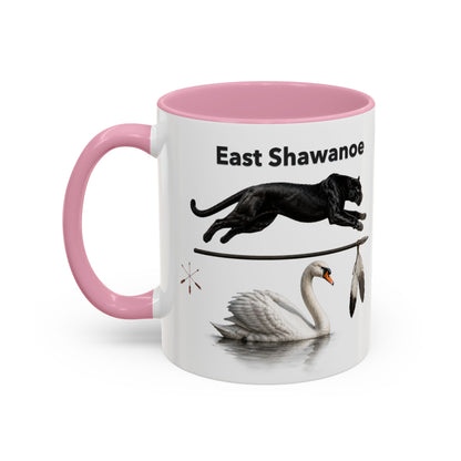 Shawnee East Shawanoe Mascot Panther & Swan Coffee Mug (11oz/15oz)