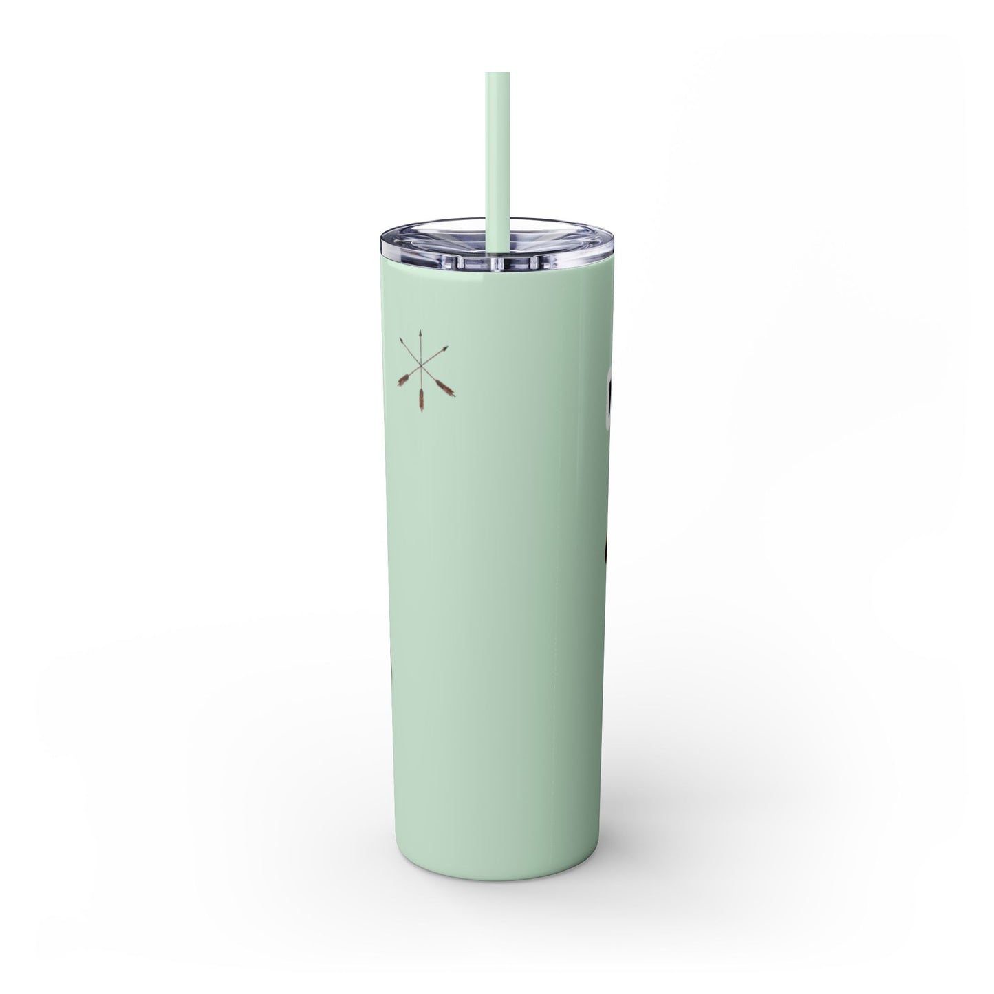 Comanche Numunah Warrior Horse 20oz Skinny Tumbler with Straw — Native American Inspired Travel Cup