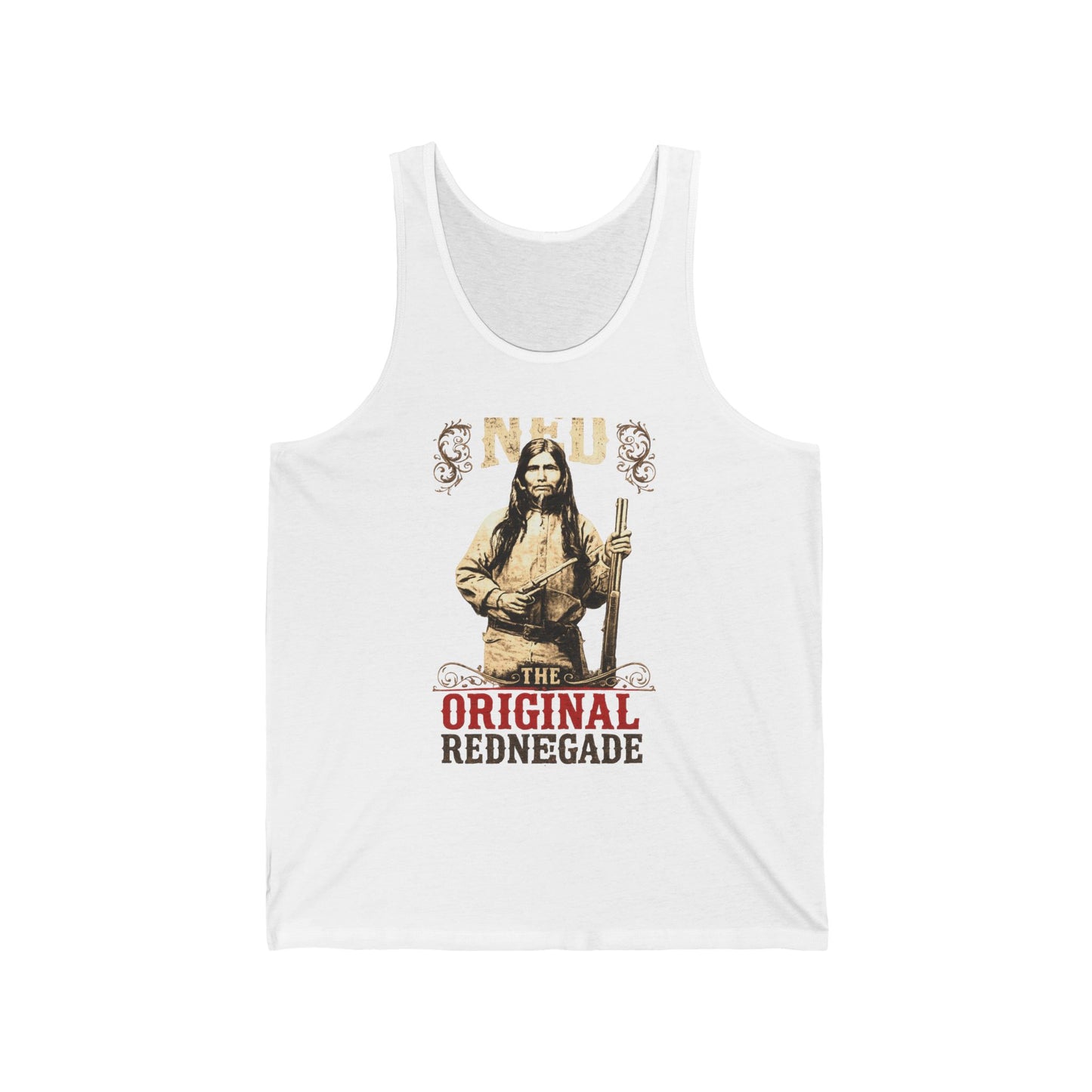 Original Rednegade Tank Top — Vintage Native American Warrior Graphic
