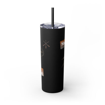 Shawnee Absentee Skinny Tumbler with Straw, 20oz