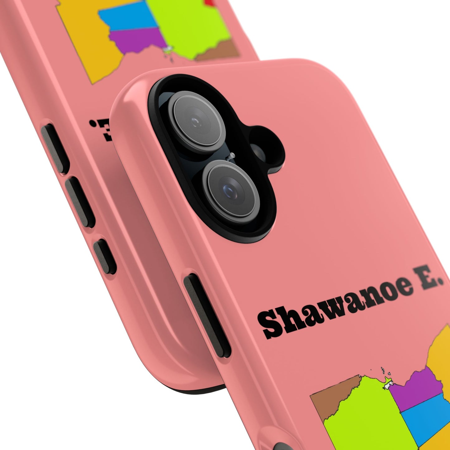 Shawnee E. Personalized Panther  Case — 'Shawanoe E.' Custom Name Red Protective Case