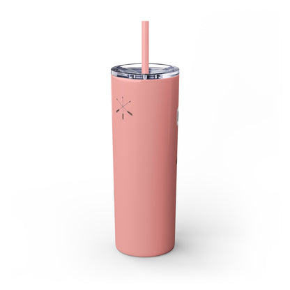 Comanche Numunah Warrior Horse 20oz Skinny Tumbler with Straw — Native American Inspired Travel Cup