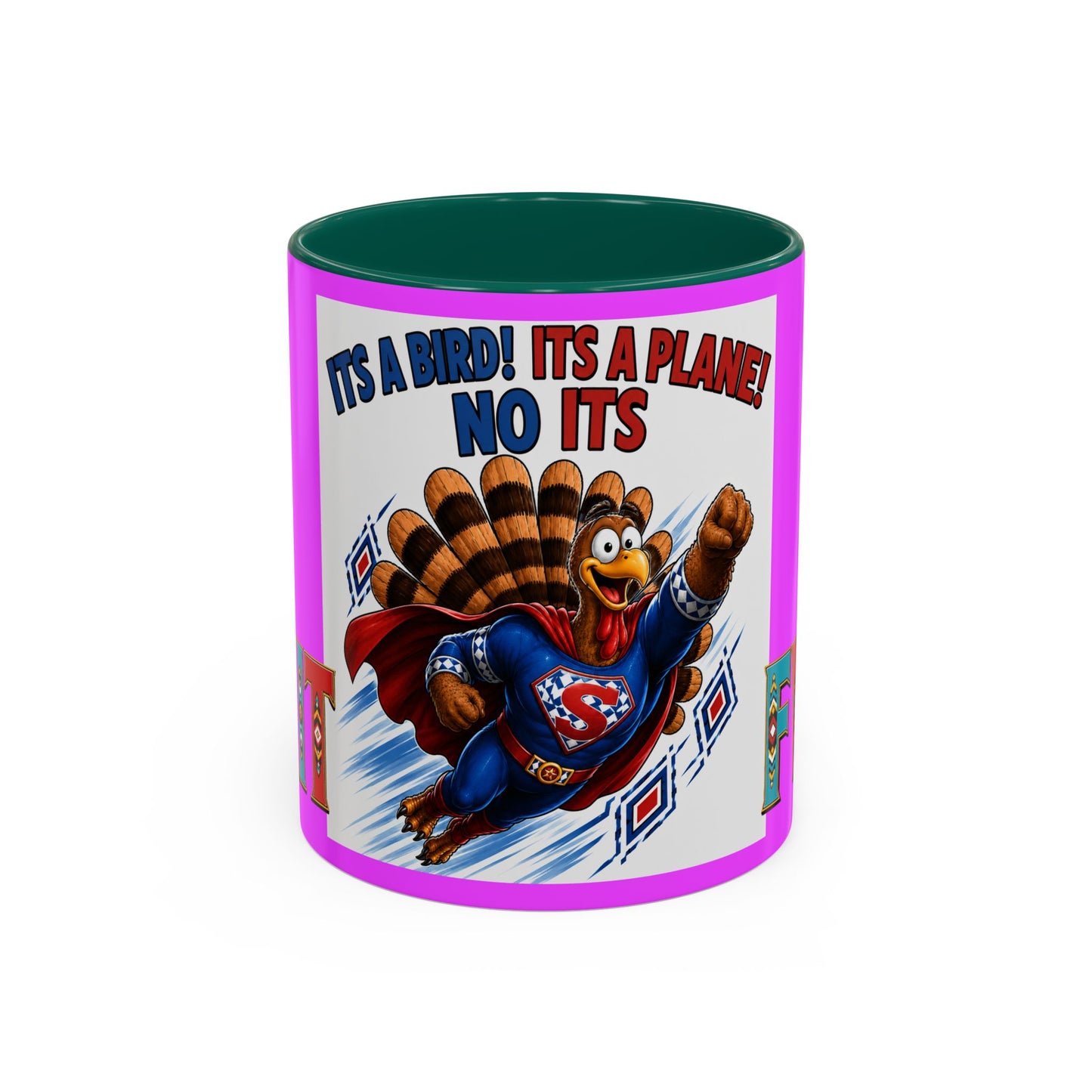 Turkey Coffee Mug — "It’s a Bird! It’s a Plane! No It’s" Colorful 11/15oz Mug