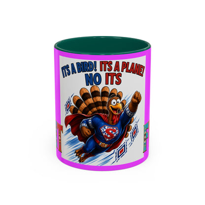 Turkey Coffee Mug — "It’s a Bird! It’s a Plane! No It’s" Colorful 11/15oz Mug