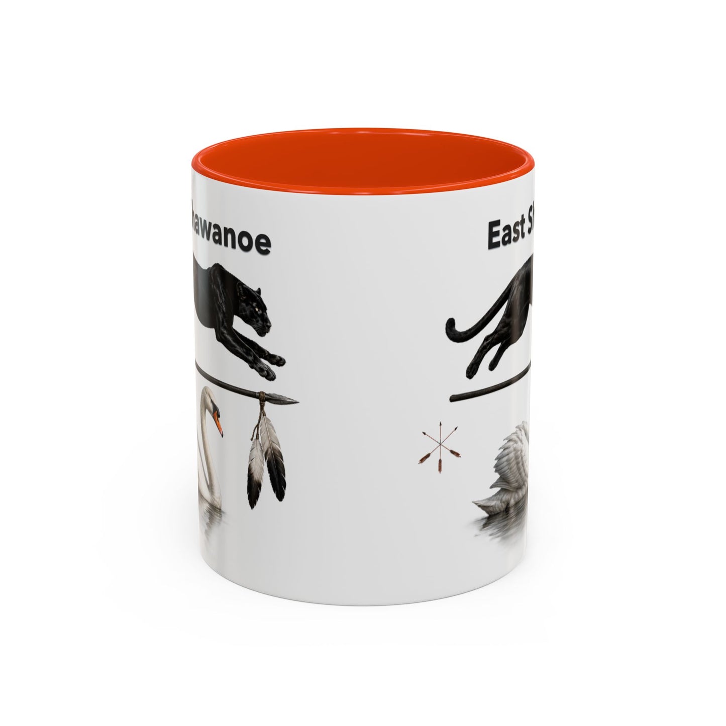 Shawnee East Shawanoe Mascot Panther & Swan Coffee Mug (11oz/15oz)