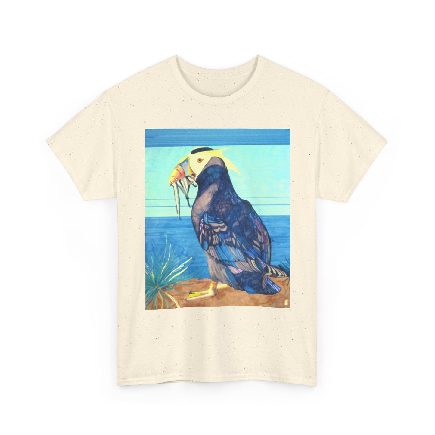 Puffin Beach Tee — Vintage Seaside Bird Graphic T-Shirt