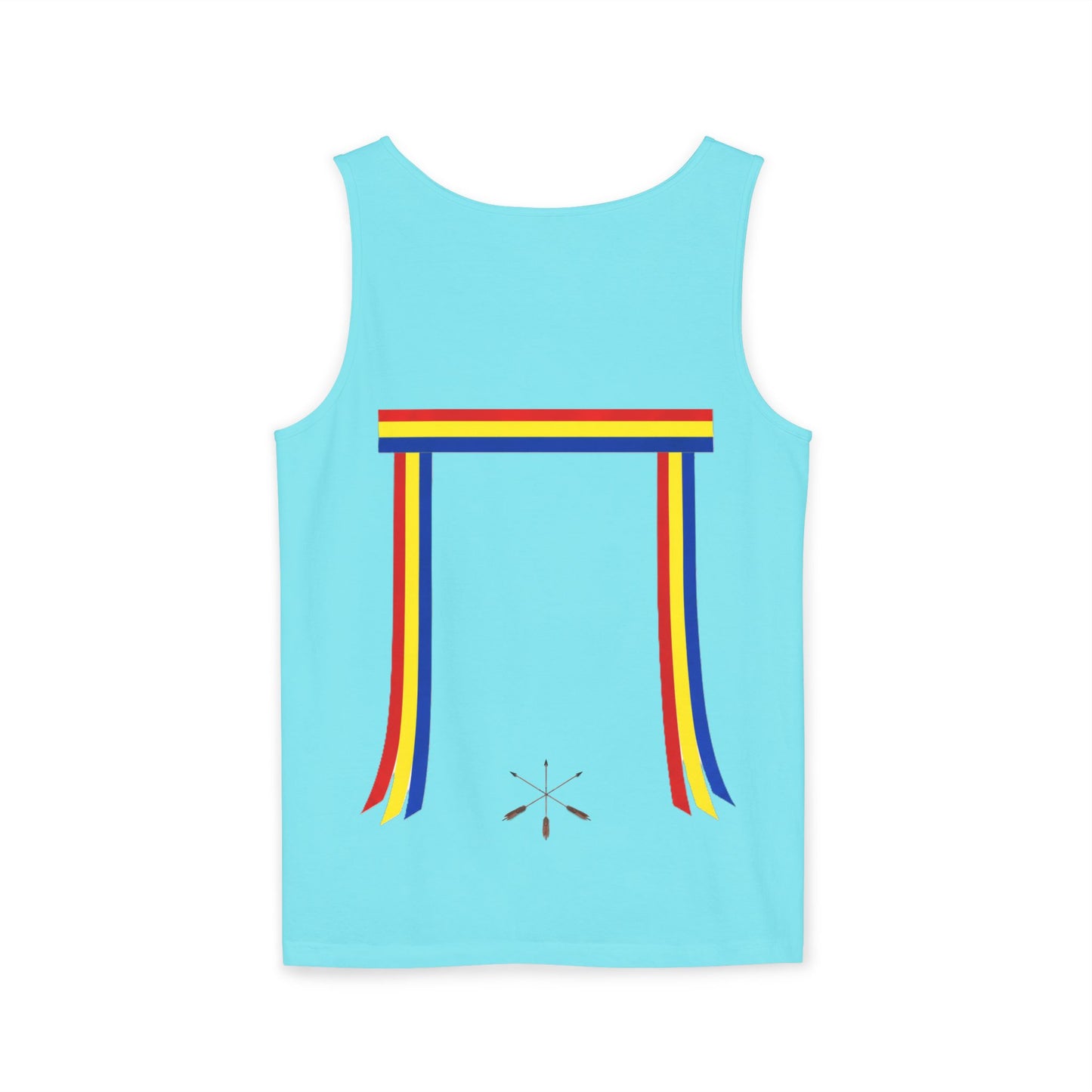 Blue Ribbon Shirt inpired Tank Top — Minimal Rainbow Ribbon Graphic