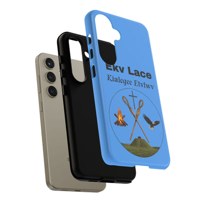 Kialegee Protective Phone Case — Custom 'Ekv Lace' Cross & Campfire Design