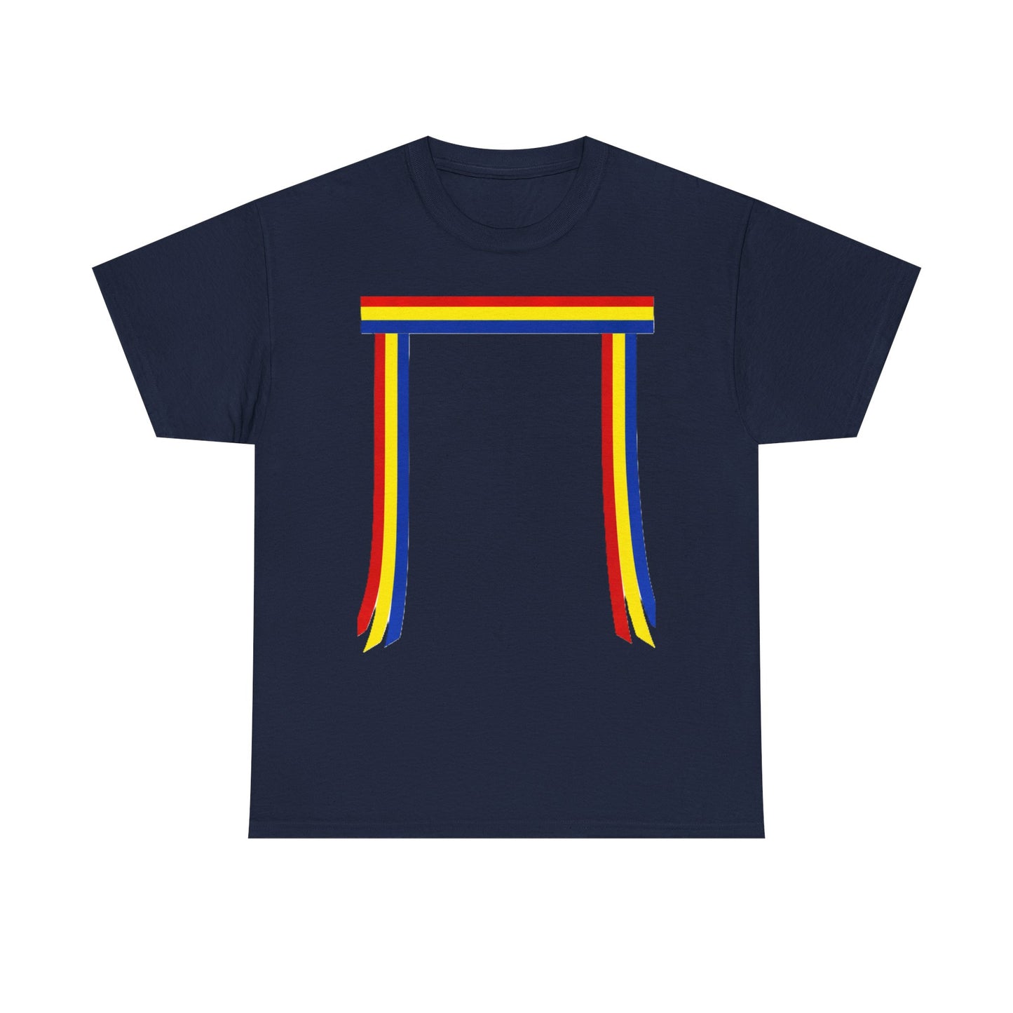 Ribbon & Arrows T‑Shirt — Minimal Tribal Ribbon Front with Crossed Arrows Back
