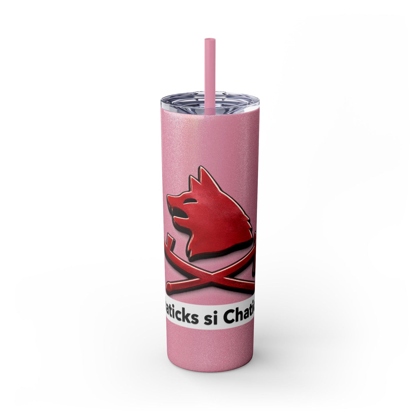 Pawnee Skinny Tumbler — Red Wolf Logo 20oz Insulated Tumbler with Straw