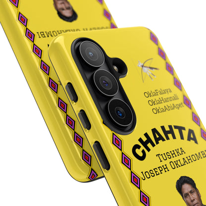 Chahta Tushka Joseph Oklahombi Yellow Phone Case — Native American Tribute Protective Cover