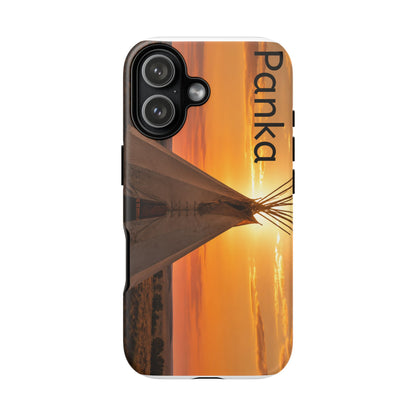 Ponca Sunset Tipi Phone Case — Personalized Native Teepee Landscape