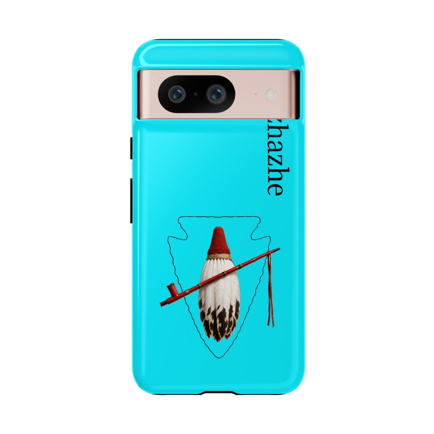 Osage Phone Case — Wazhahze Tribal Shield Design (Native Feather & Tomahawk)