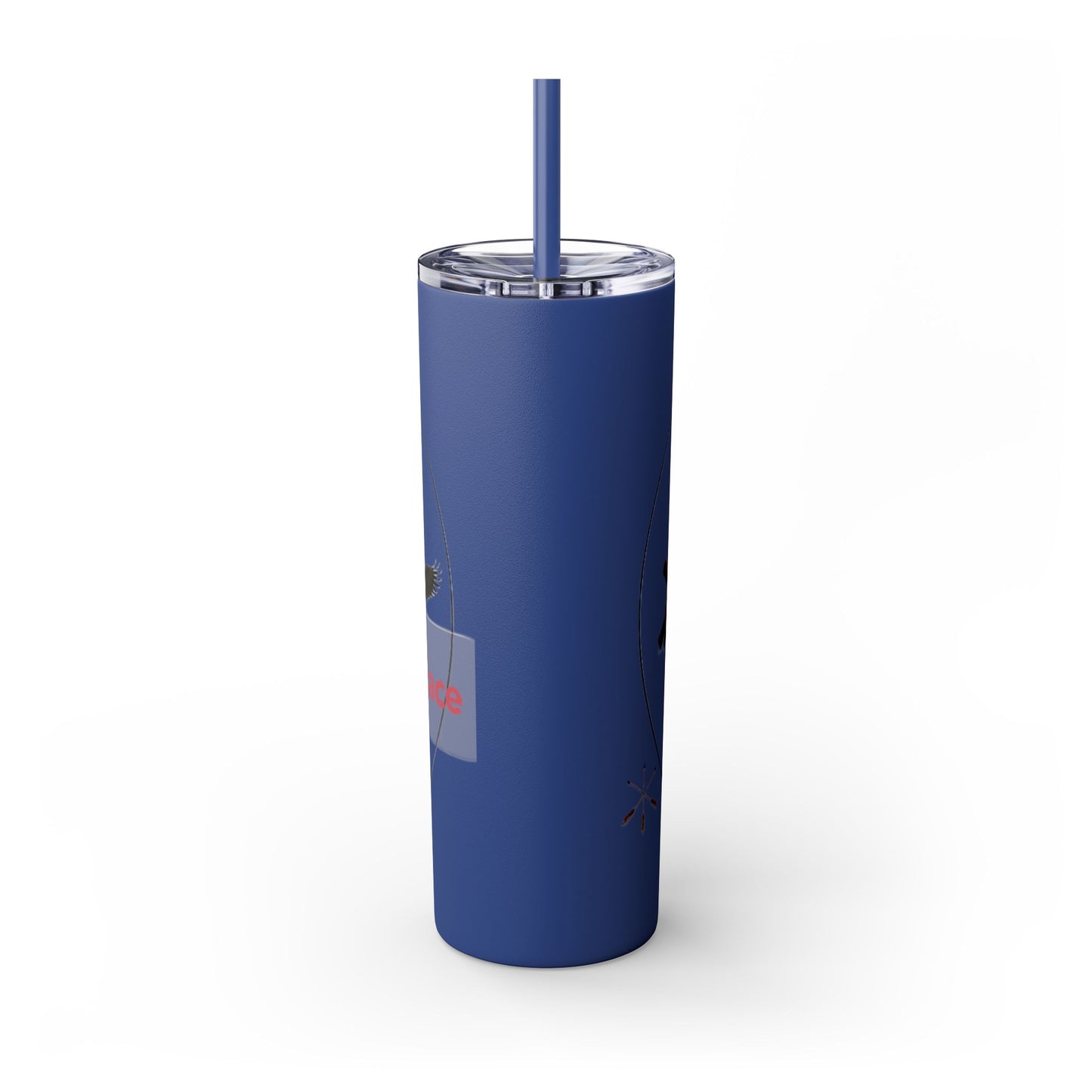 Kialegee 20oz Skinny Tumbler — Faith & Outdoor Lacrosse Design with Cross, Sticks, Campfire