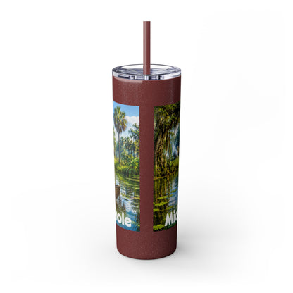 Seminole Skinny Tumbler with Straw, 20oz