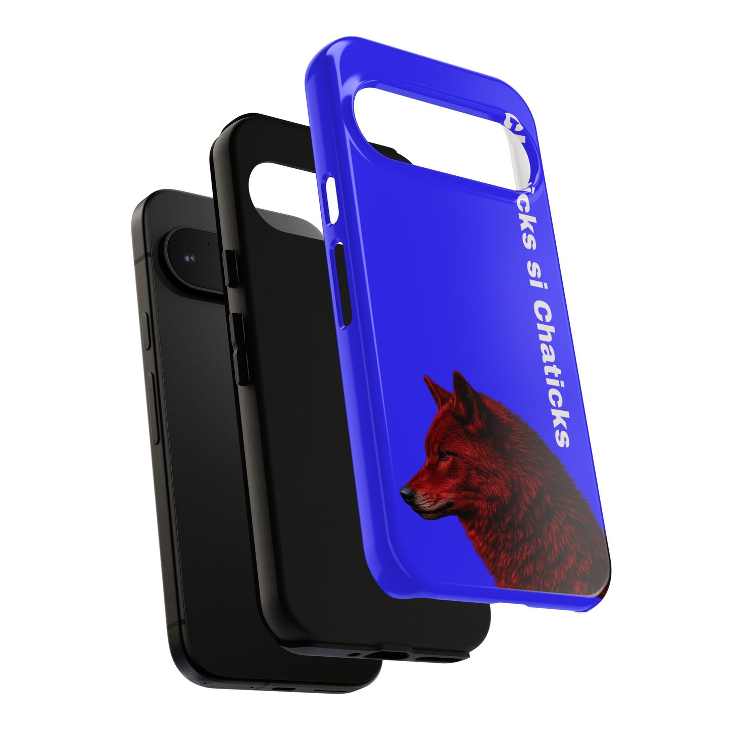 Pawnee Phone Case — Blue 'Chaticks si Chaticks' Wolf Logo Tough Case