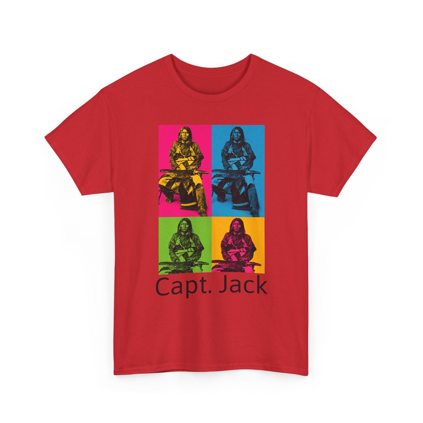 T-Shirt — Capt. Jack Pop-Art Portrait Tee with Arrow Back Print