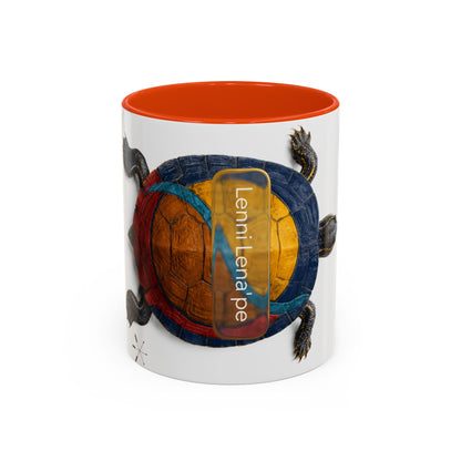 Delaware West Colorful Turtle Coffee Mug — Vibrant Hand-Painted Shell Design (11oz/15oz)