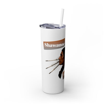 Shawnee Absentee Skinny Tumbler with Straw, 20oz