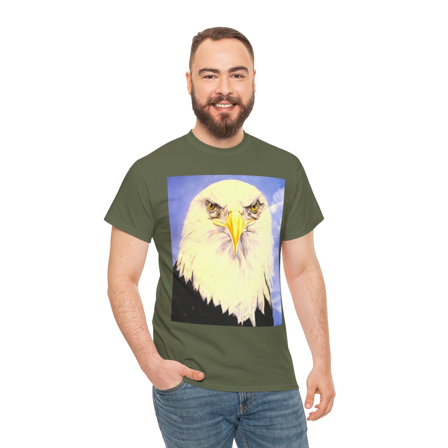 Bald Eagle Graphic Tee — Patriotic Vintage Bird T-Shirt with Arrow Back Design