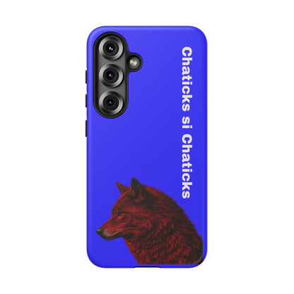 Pawnee Phone Case — Blue 'Chaticks si Chaticks' Wolf Logo Tough Case