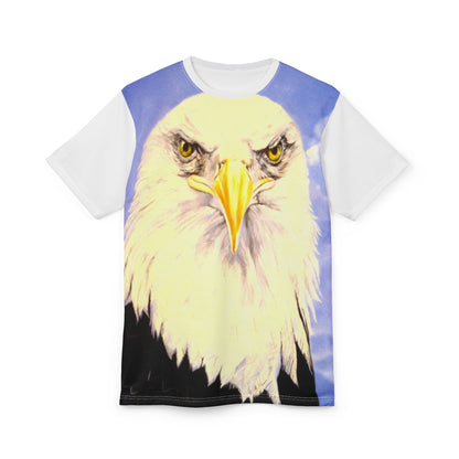Bald Eagle All-Over Print Tee — Patriotic Eagle Face Shirt