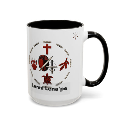 Delaware East Lenni Lenape Tribal Ceramic Mug – Native Symbols Coffee Cup (11oz/15oz)