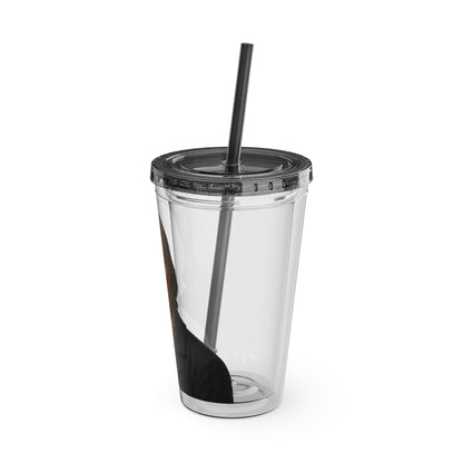 Chitto Harjo 16oz Portrait Tumbler with Straw — Historical Figure Illustration