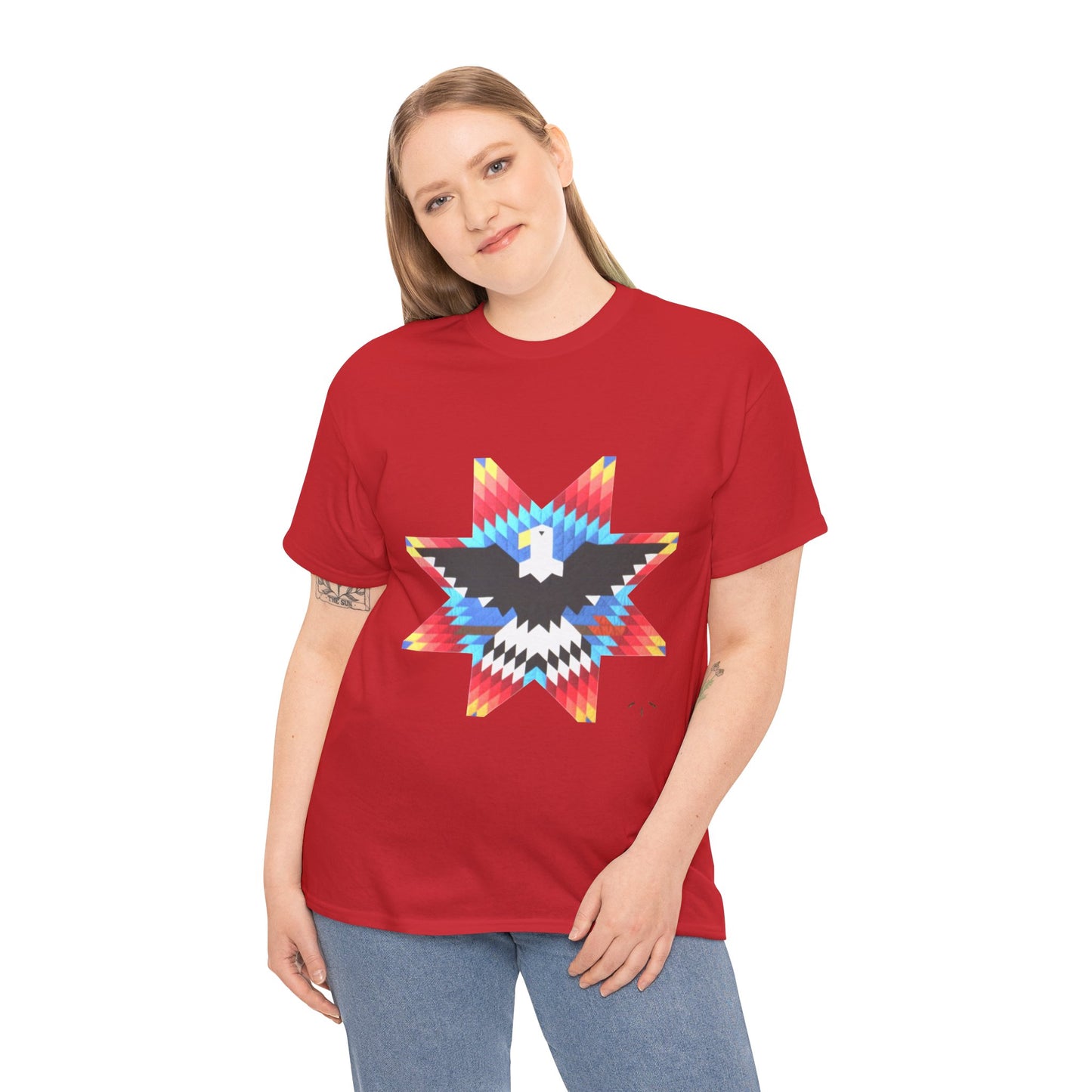 Native Star Eagle Graphic Tee with Arrow Backprint