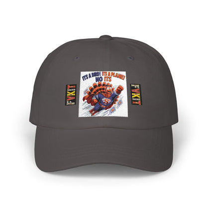 Turkey Dad Cap with Retro Turkey 'It’s A Murder, It’s A Massacre, No It’s' Graphic — Thanksgiving Hat