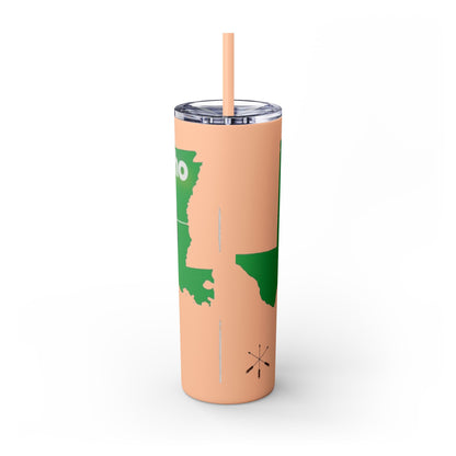 Caddo Kadohadoha Texas Map 20oz Skinny Tumbler with Straw