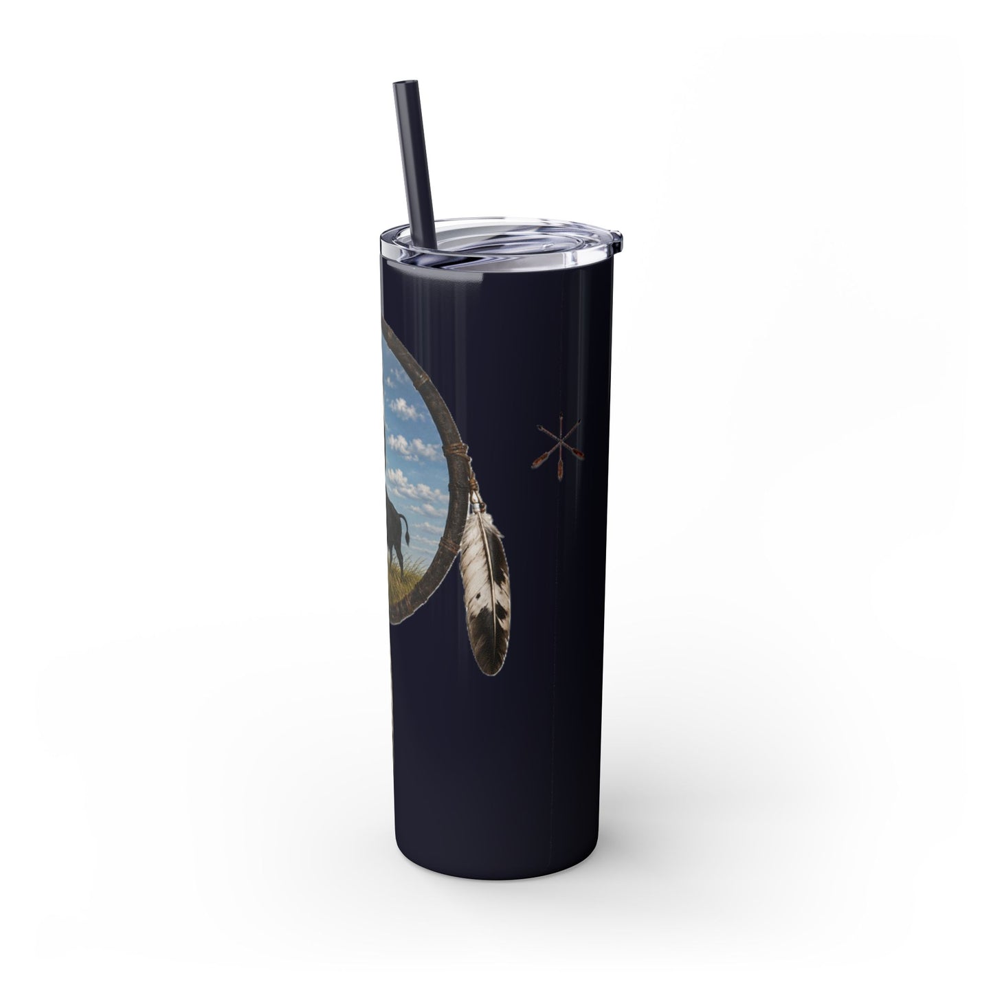 Quapaw Buffalo Skinny Tumbler 20oz — Ogahpahka Design