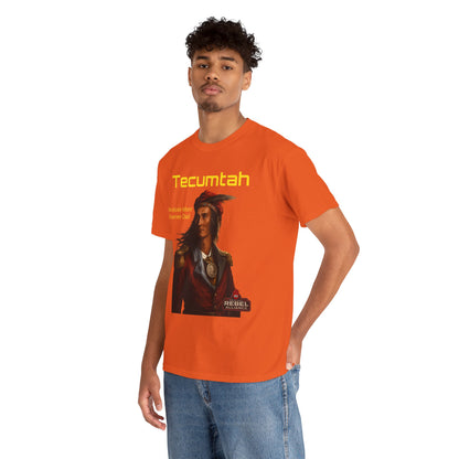 Tecumtah Native American Portrait T‑Shirt — Mvskoke Mom/Shawnee Dad Heritage Tee