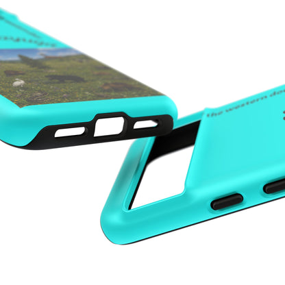 Seneca Cayuga Wildlife iPhone Case — "Keepers of the Western Door" Teal Protective Cover