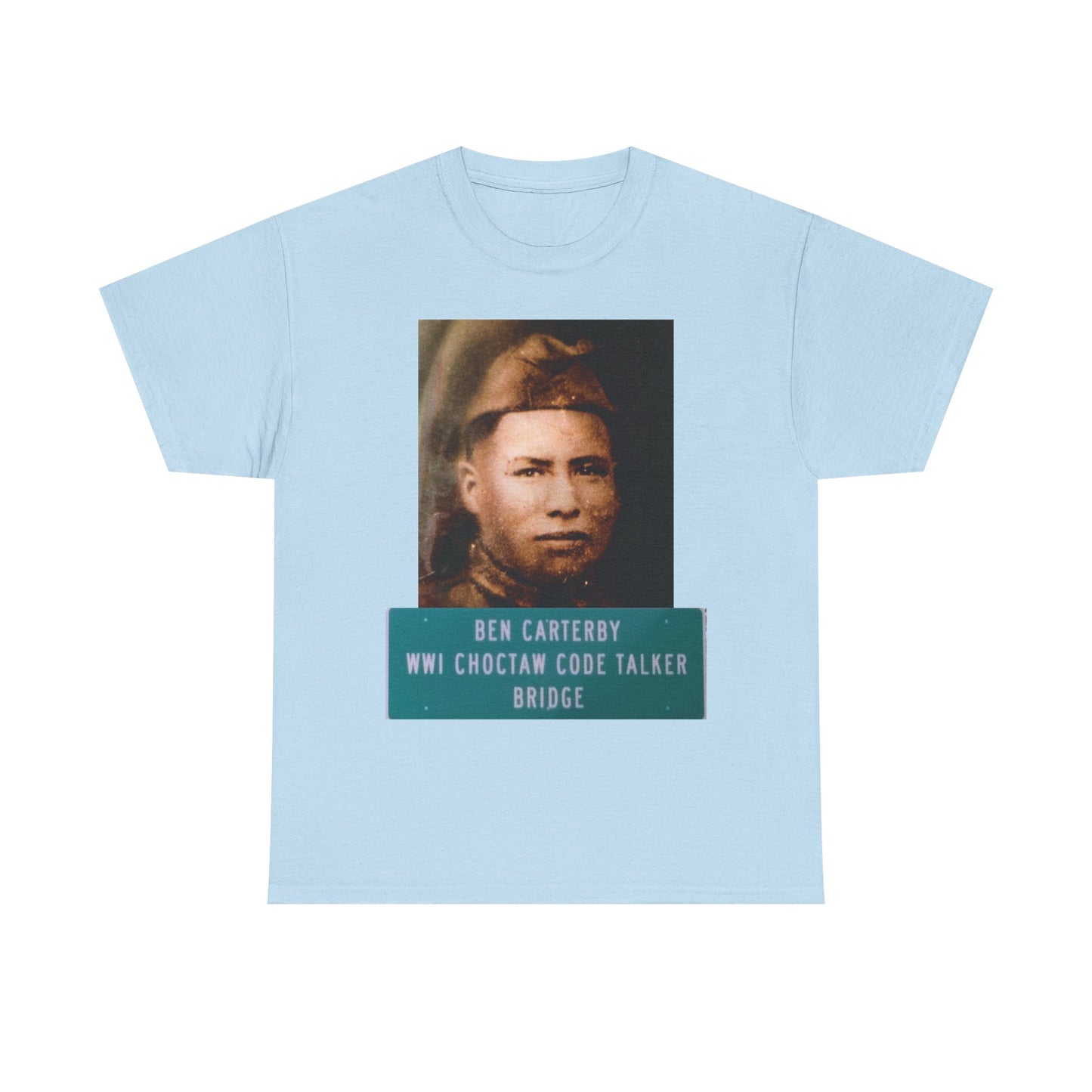 Ben Carterby Choctaw Code Talker T-Shirt — WWII Native American Veteran Tribute