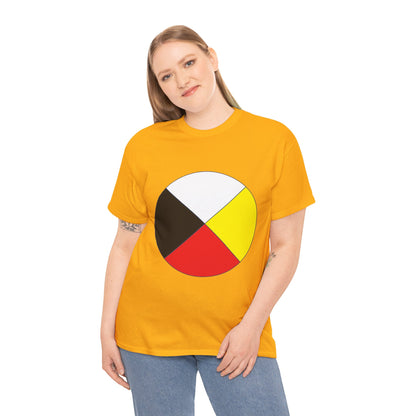 Native Medicine Wheel Tee — Four Directions Circle Design T-Shirt