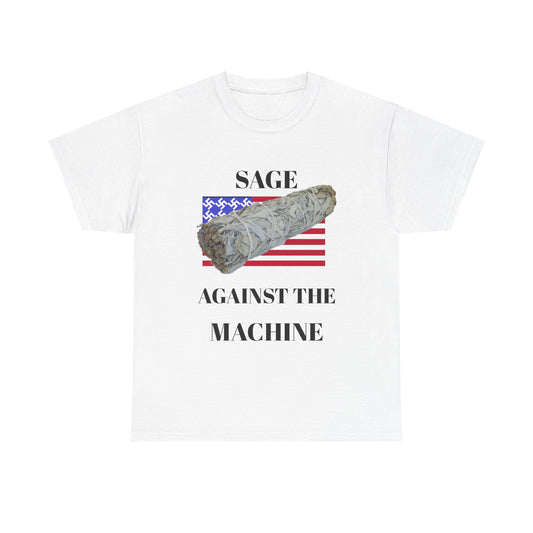 Sage Against the Machine T-Shirt — American Flag Smudge Stick Tee