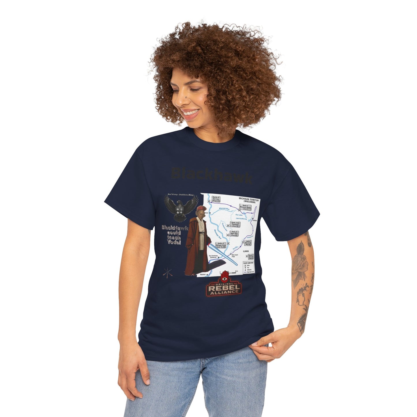 Blackhawk Rebel Trail Vintage Map Graphic T-Shirt