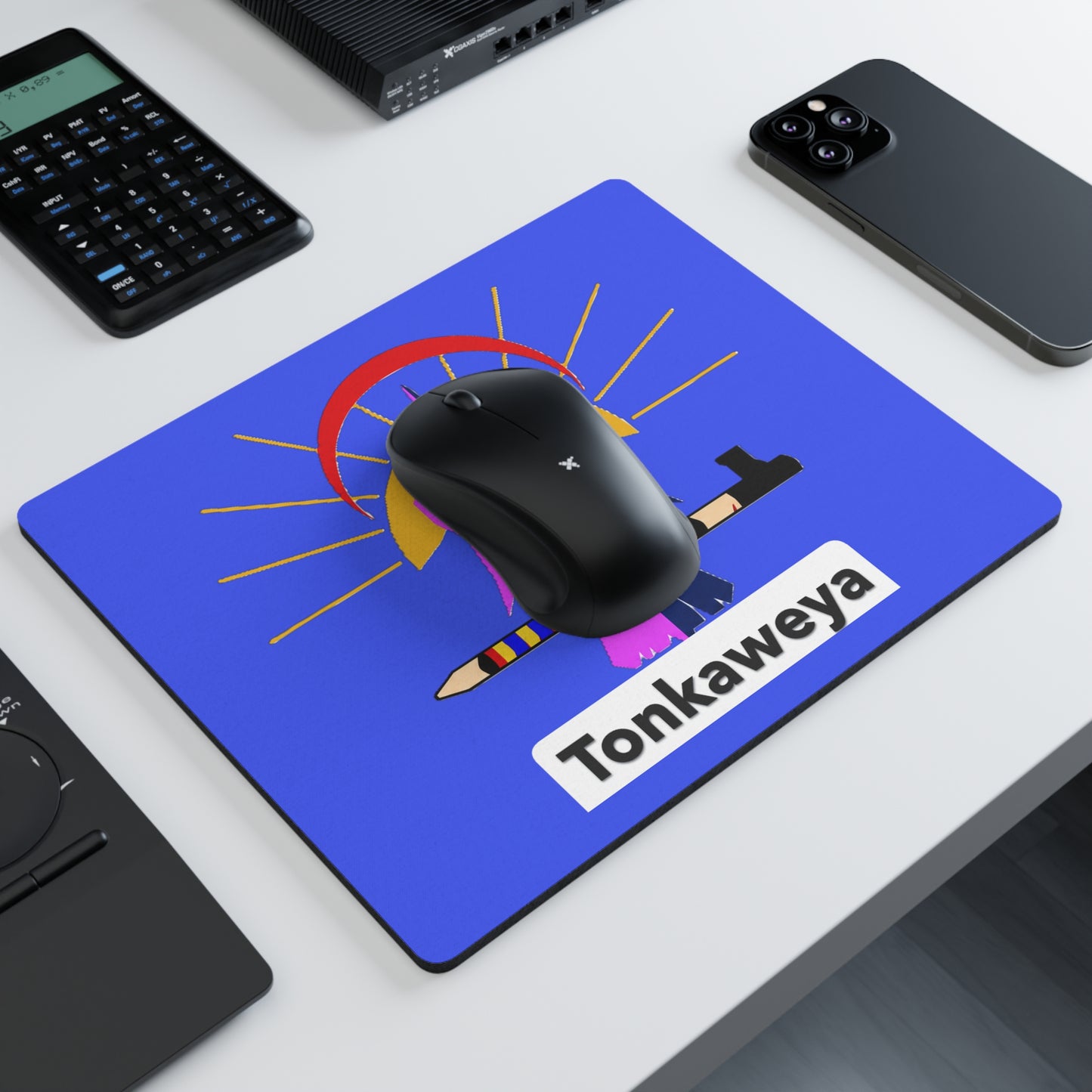 Tonkawa Tonkaweya Sunrise Mouse Pad — Colorful Native-Inspired Desk Mat